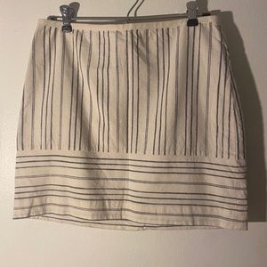 Madewell Cream Stripe Mini Skirt Size 4 Closet Clearance!!